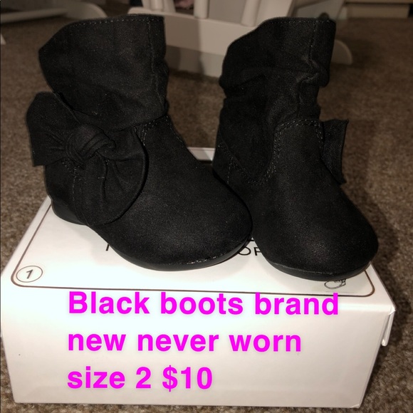 baby girl black boots